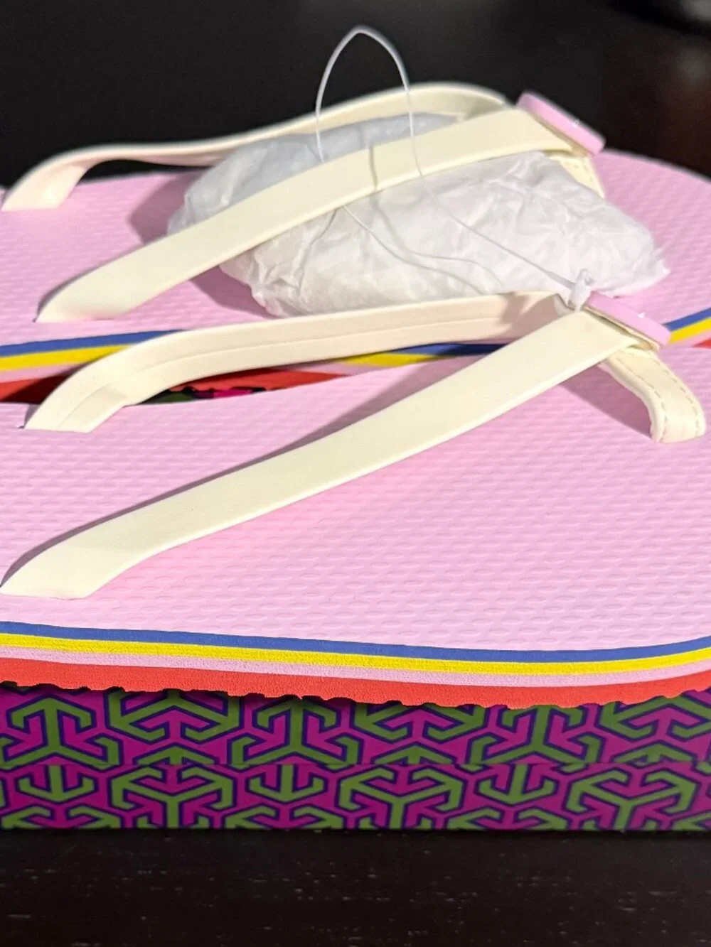 Tory Burch Preppy Pink Mini Minnie Flip Flops New with Box Size 10